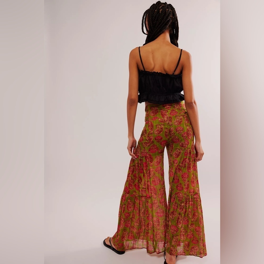 NWT FP One Good Day Printed Wide-Leg Pants - Picture 2 of 4
